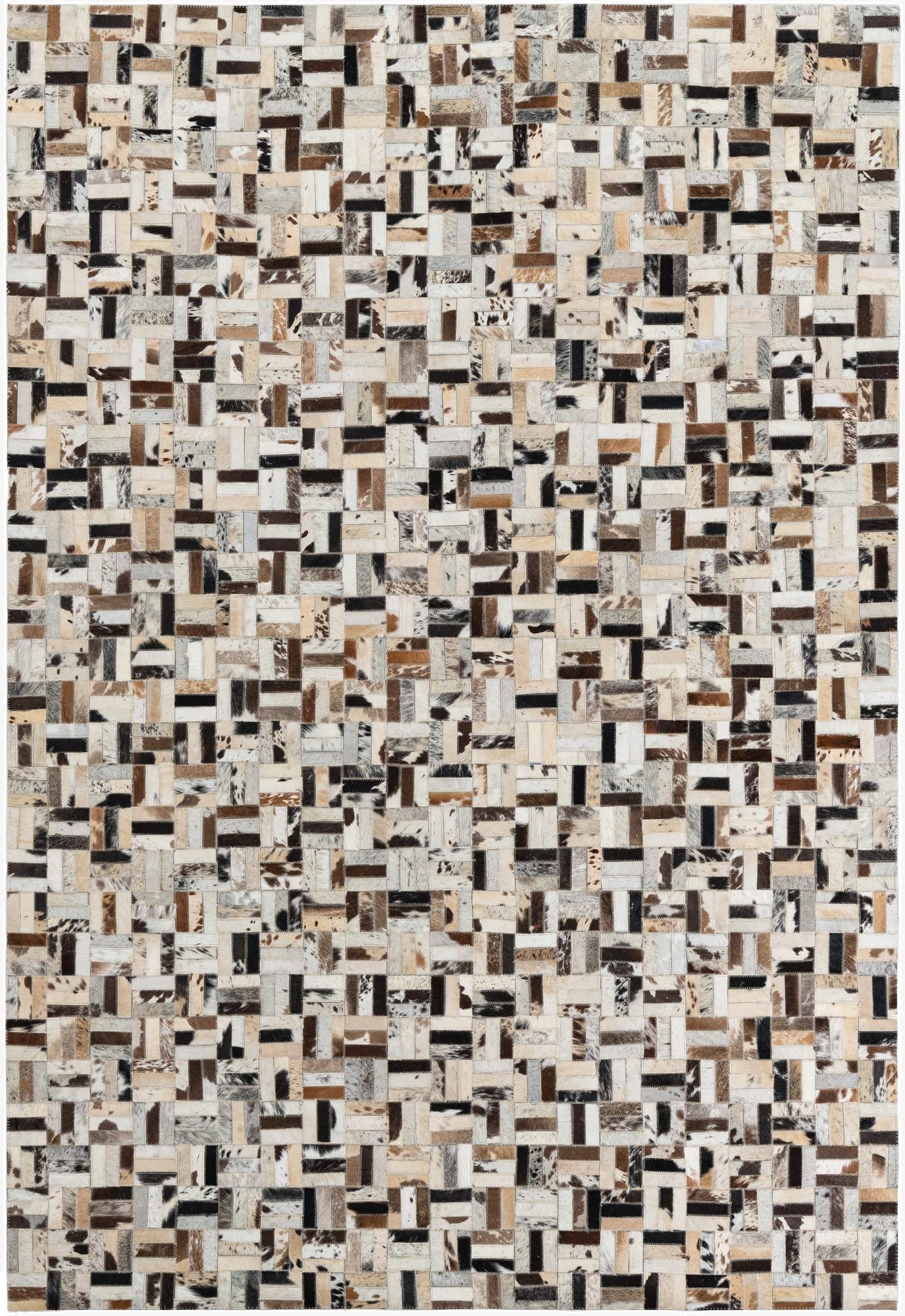 5' 4 x 7' 10 Cowhide Leather Rug