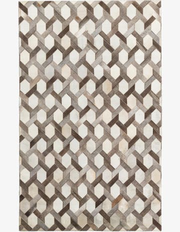 5' x 8' Cowhide Leather Rug