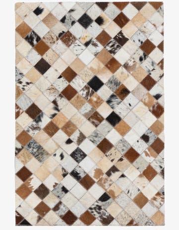 2' x 3' Cowhide Leather Rug