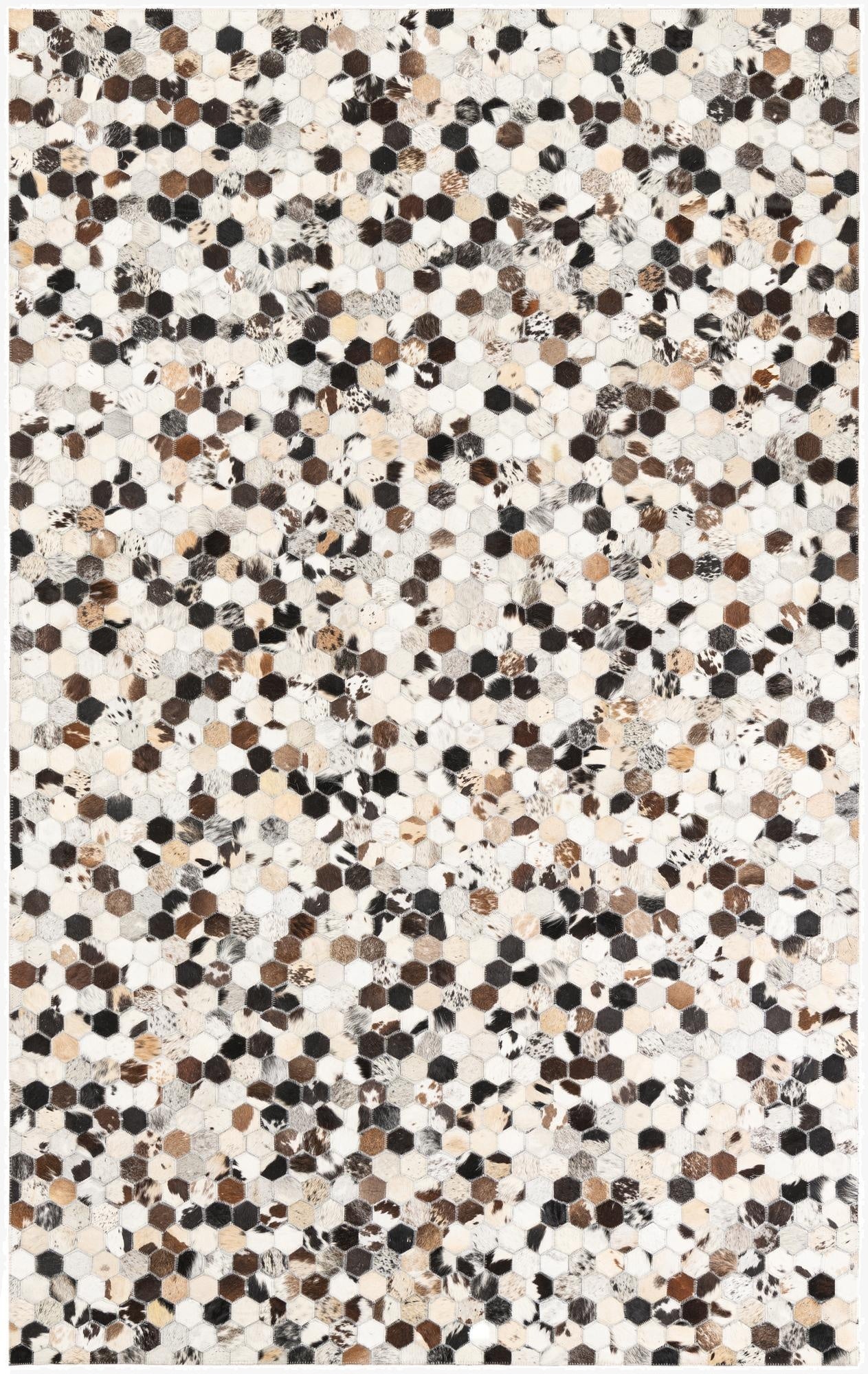 5' x 8' Cowhide Leather Rug
