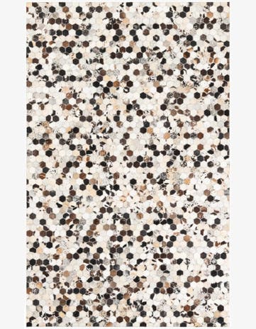 5' x 8' Cowhide Leather Rug