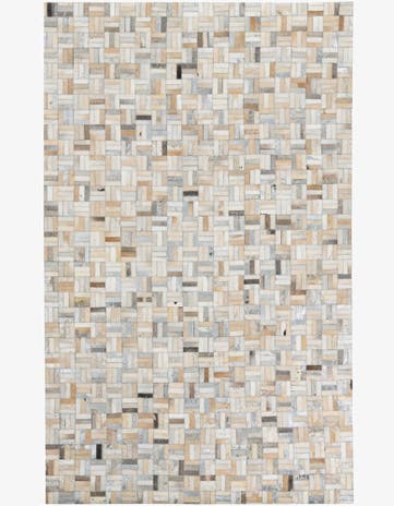 5' x 8' Cowhide Leather Rug