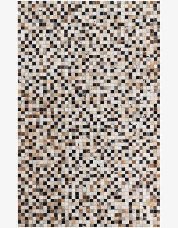 5' x 8' Cowhide Leather Rug