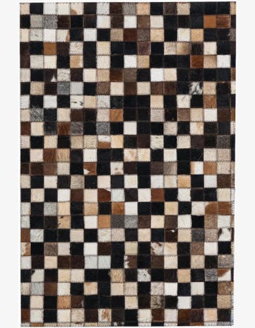 2' x 3' Cowhide Leather Rug