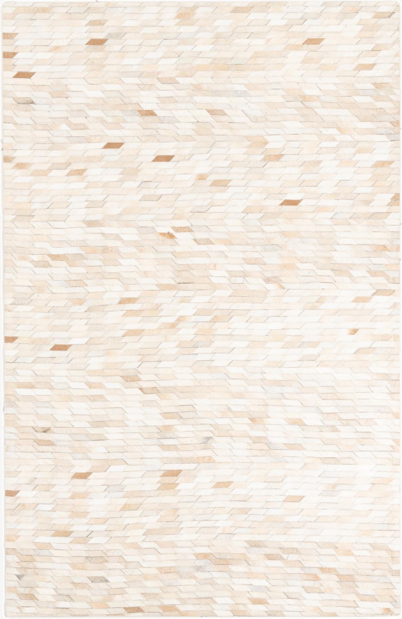 5' 2 x 8' Cowhide Leather Rug