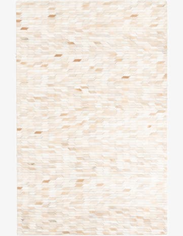 5' 2 x 8' Cowhide Leather Rug