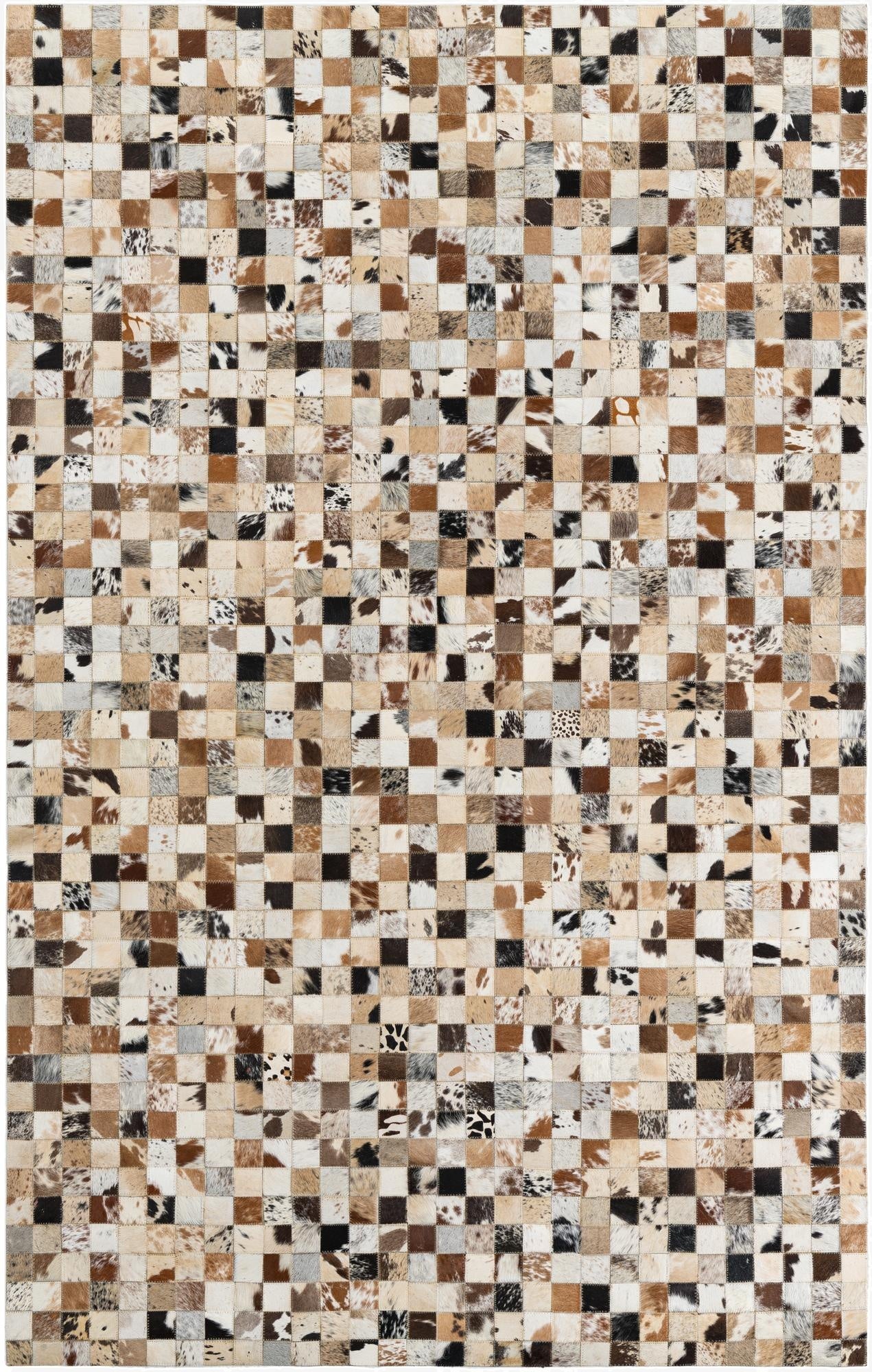 Primary image 5' x 8' Cowhide Leather Rug