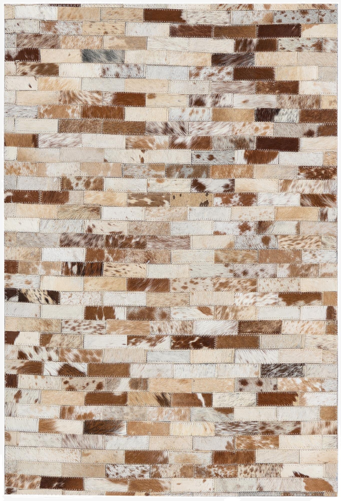 2' x 3' Cowhide Leather Rug