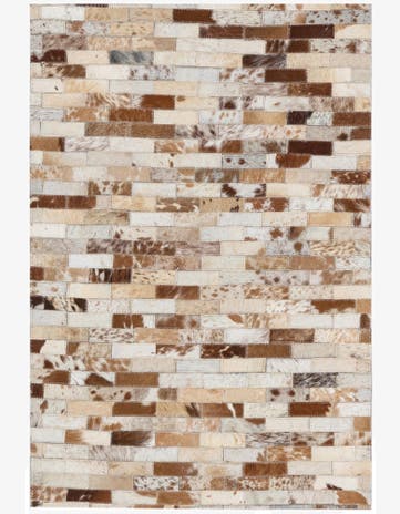 2' x 3' Cowhide Leather Rug