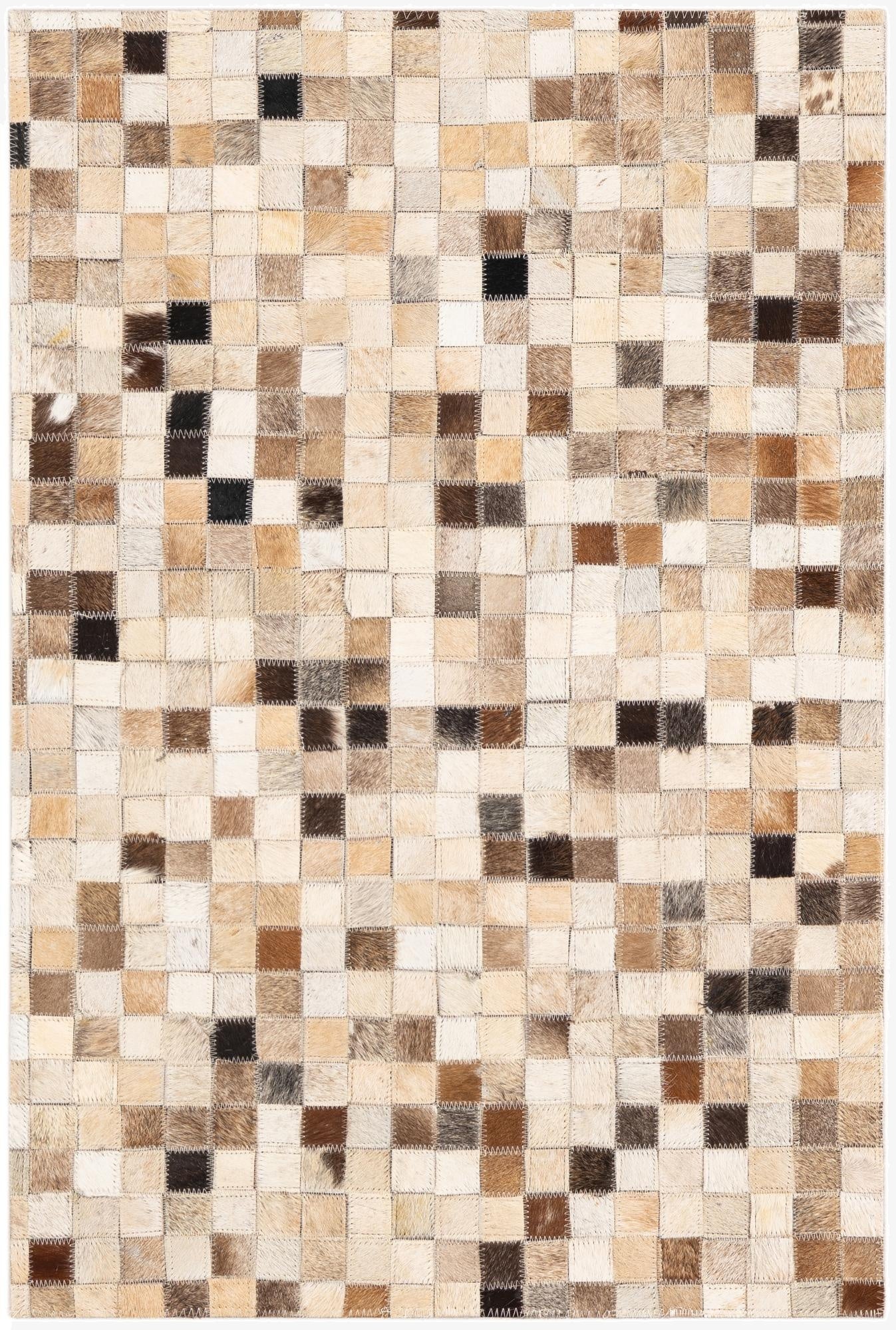 2' x 3' Cowhide Leather Rug