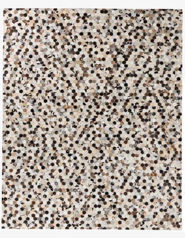 8' 1 x 10' Cowhide Leather Rug