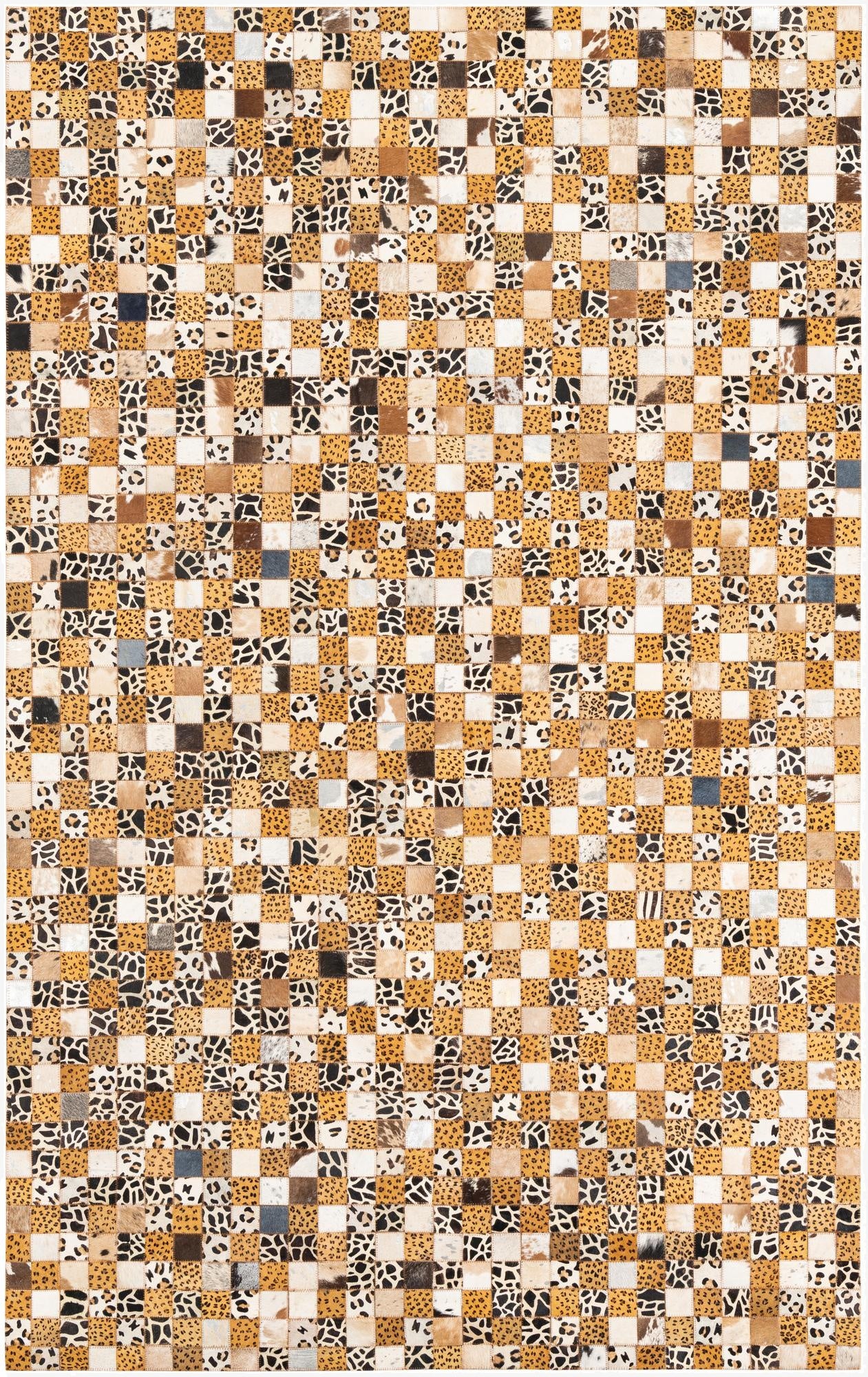 5' x 8' Cowhide Leather Rug