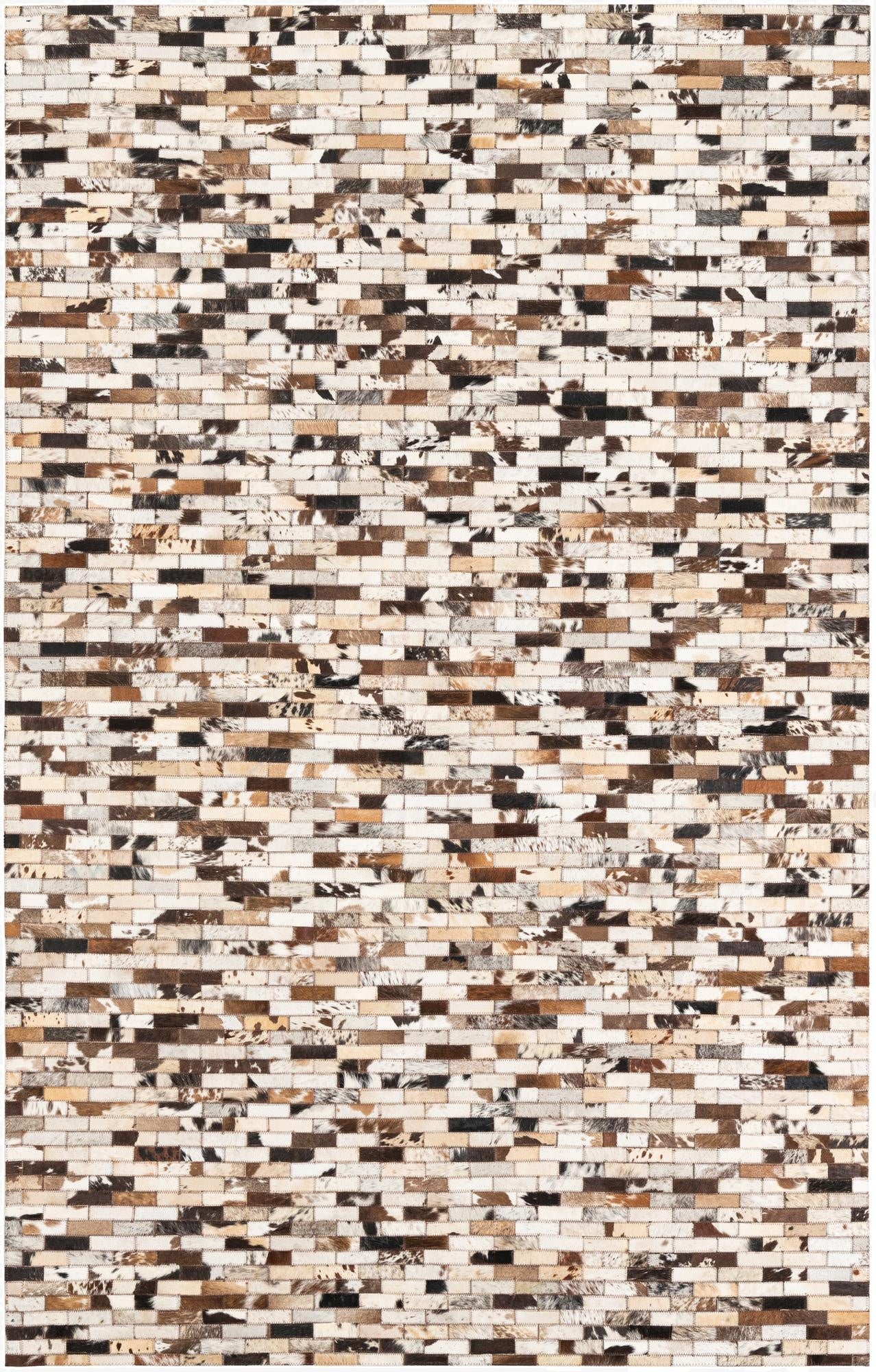 5' x 8' Cowhide Leather Rug