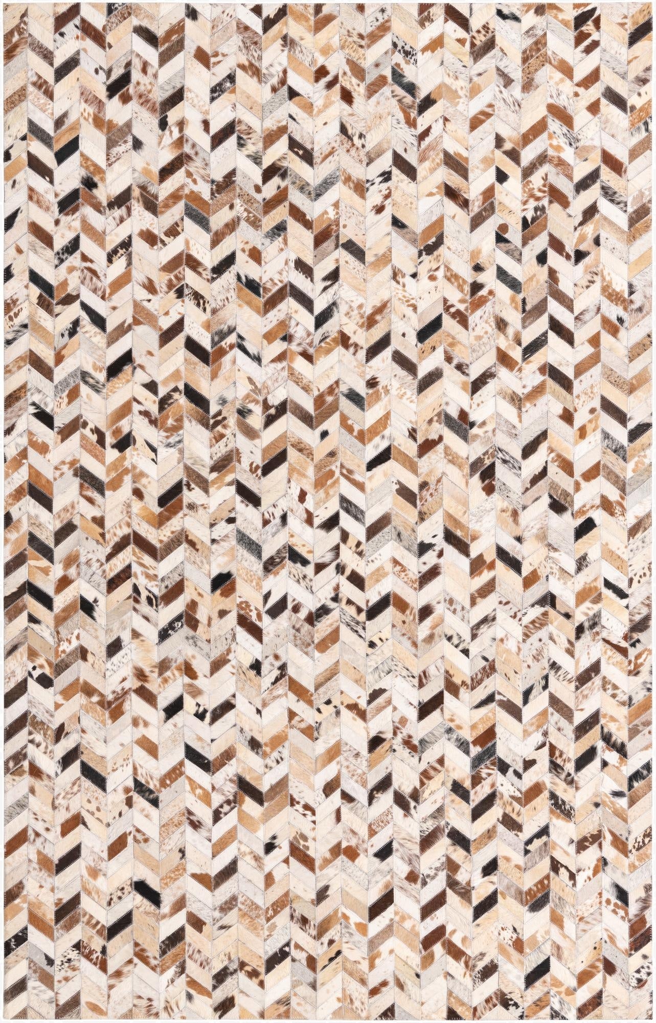 5' 2 x 8' Cowhide Leather Rug