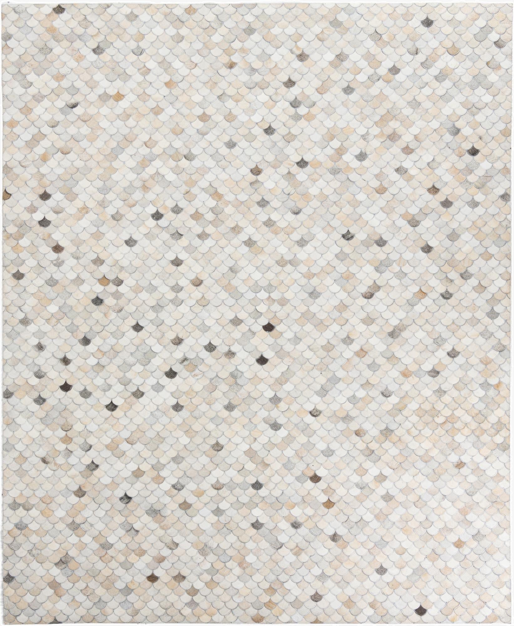 8' 1 x 9' 10 Cowhide Leather Rug