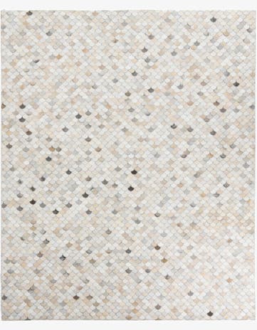 8' 1 x 9' 10 Cowhide Leather Rug