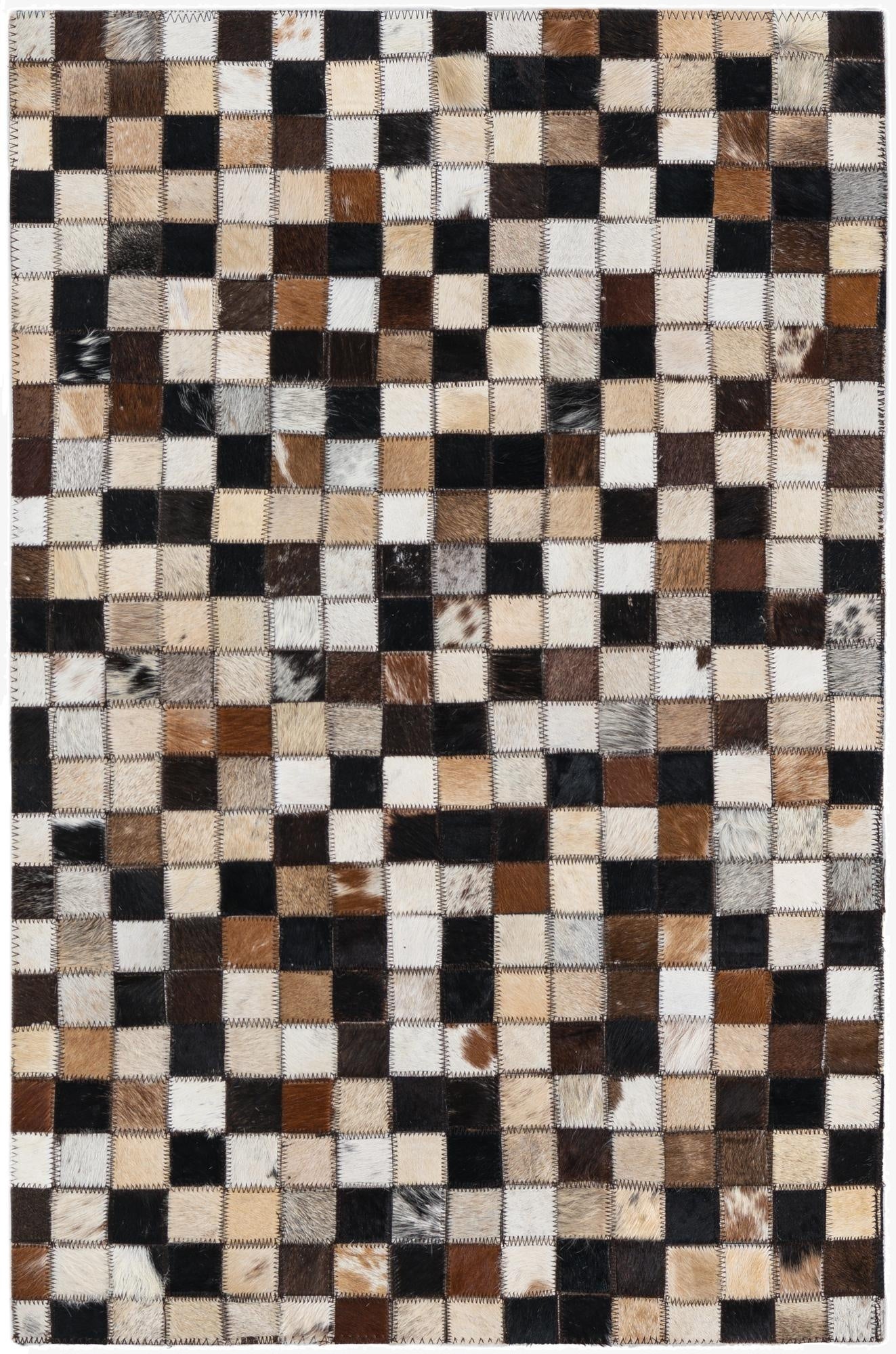 2' x 3' 1 Cowhide Leather Rug