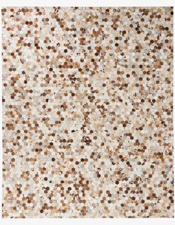 7' 10 x 9' 9 Cowhide Leather Rug