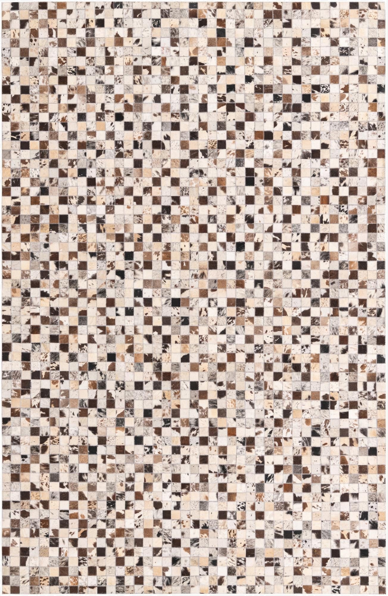 5' 2 x 8' Cowhide Leather Rug