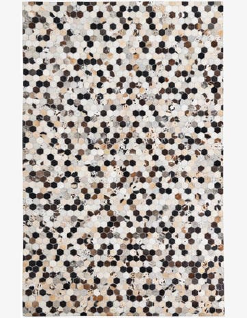 5' 1 x 8' Cowhide Leather Rug