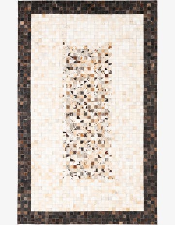 5' x 8' Cowhide Leather Rug