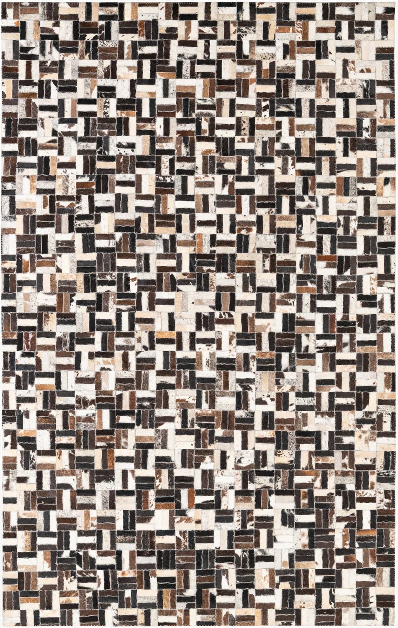 5' x 8' Cowhide Leather Rug