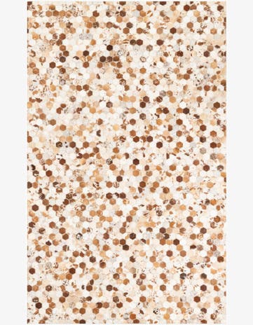 5' x 8' 1 Cowhide Leather Rug