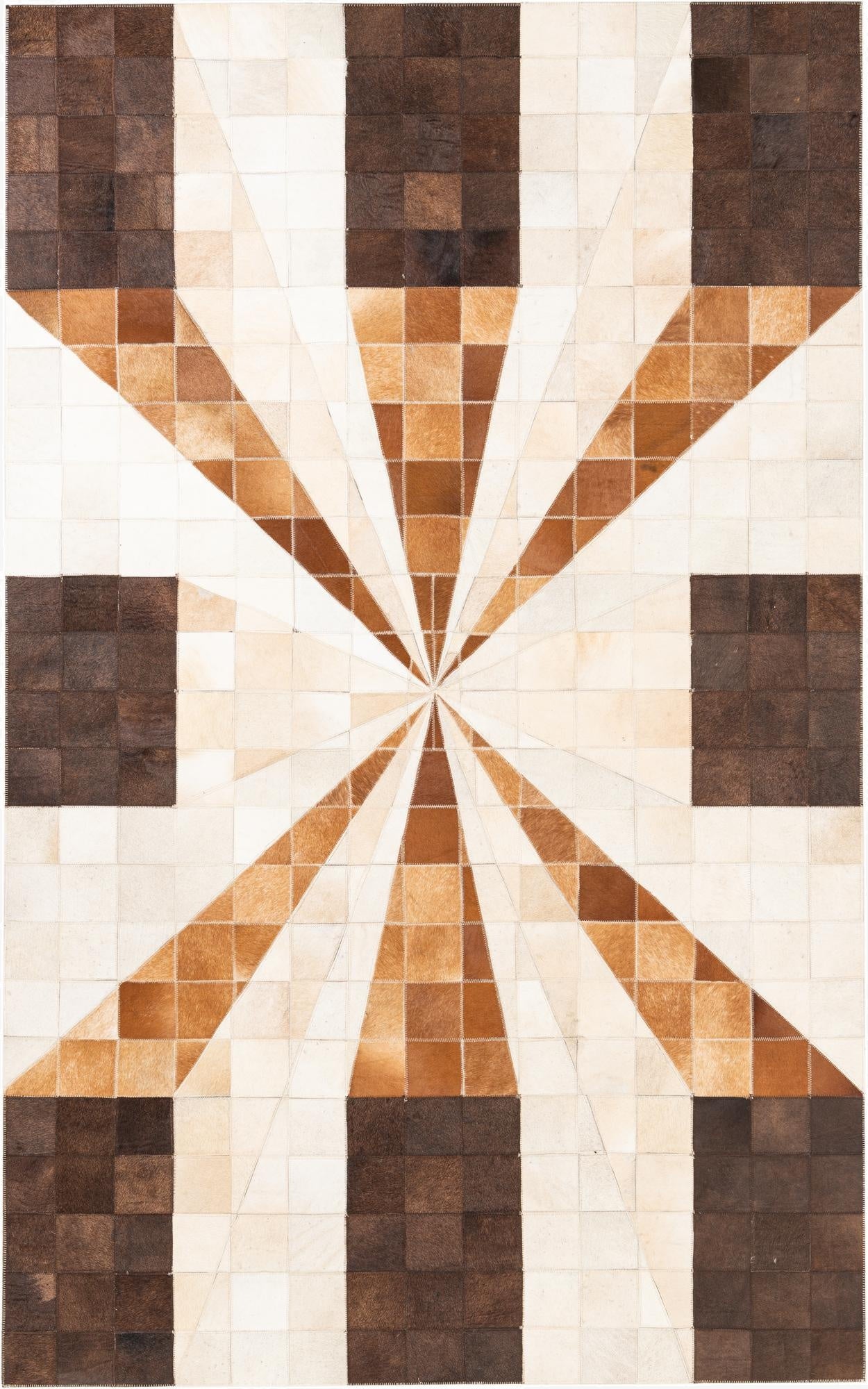 5' x 8' Cowhide Leather Rug