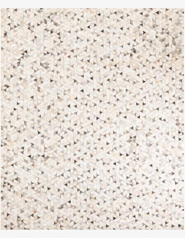 7' 10 x 9' 9 Cowhide Leather Rug