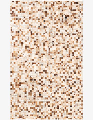 5' x 8' 1 Cowhide Leather Rug