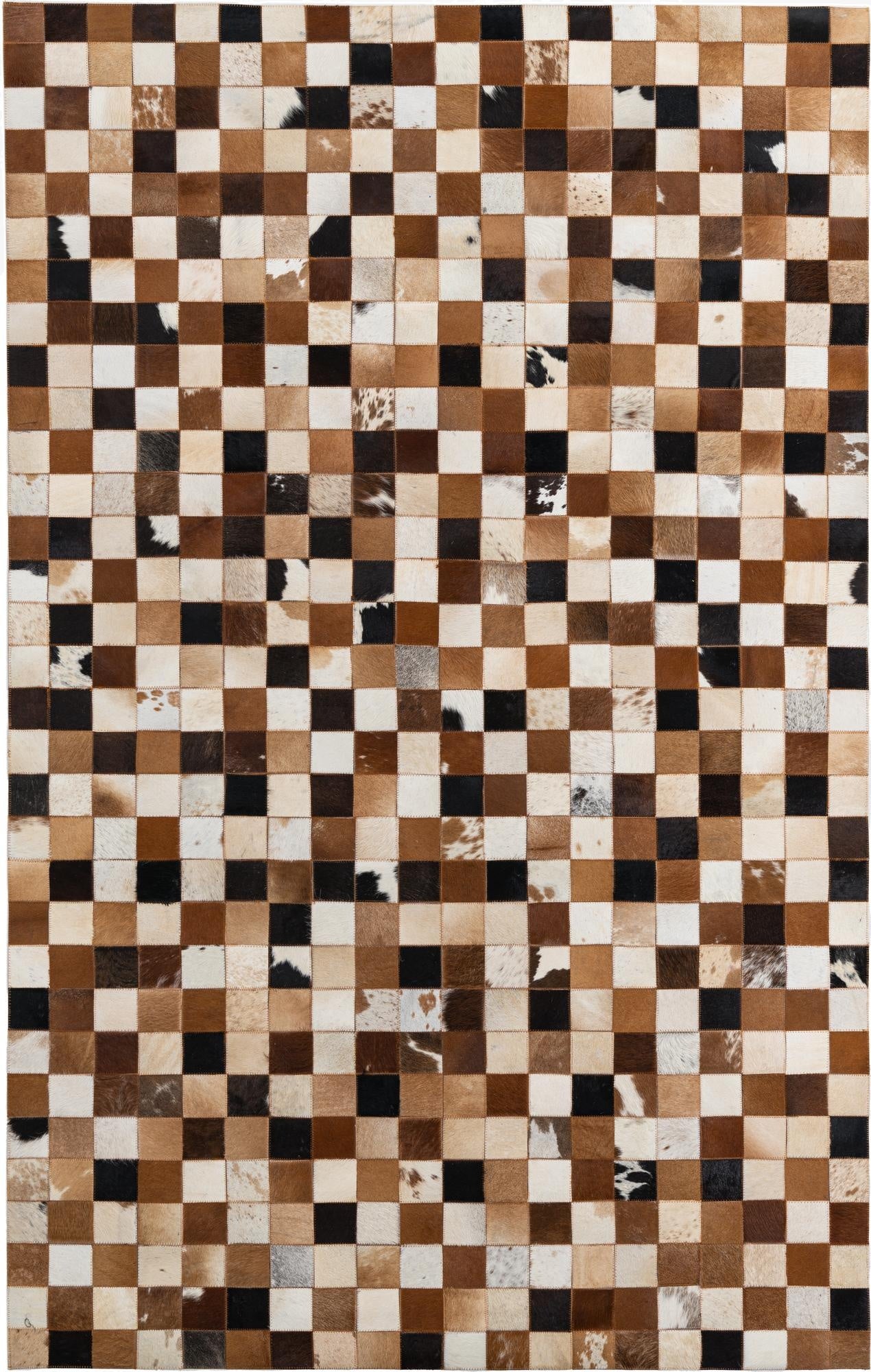 5' x 8' Cowhide Leather Rug