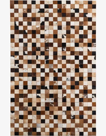 5' x 8' Cowhide Leather Rug
