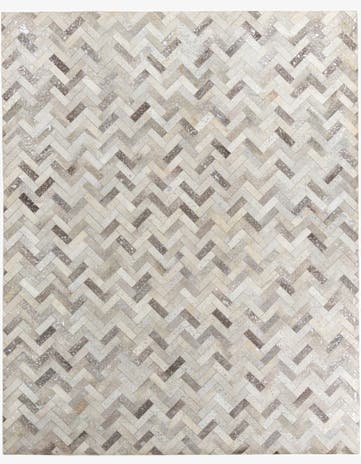 8' x 9' 10 Cowhide Leather Rug