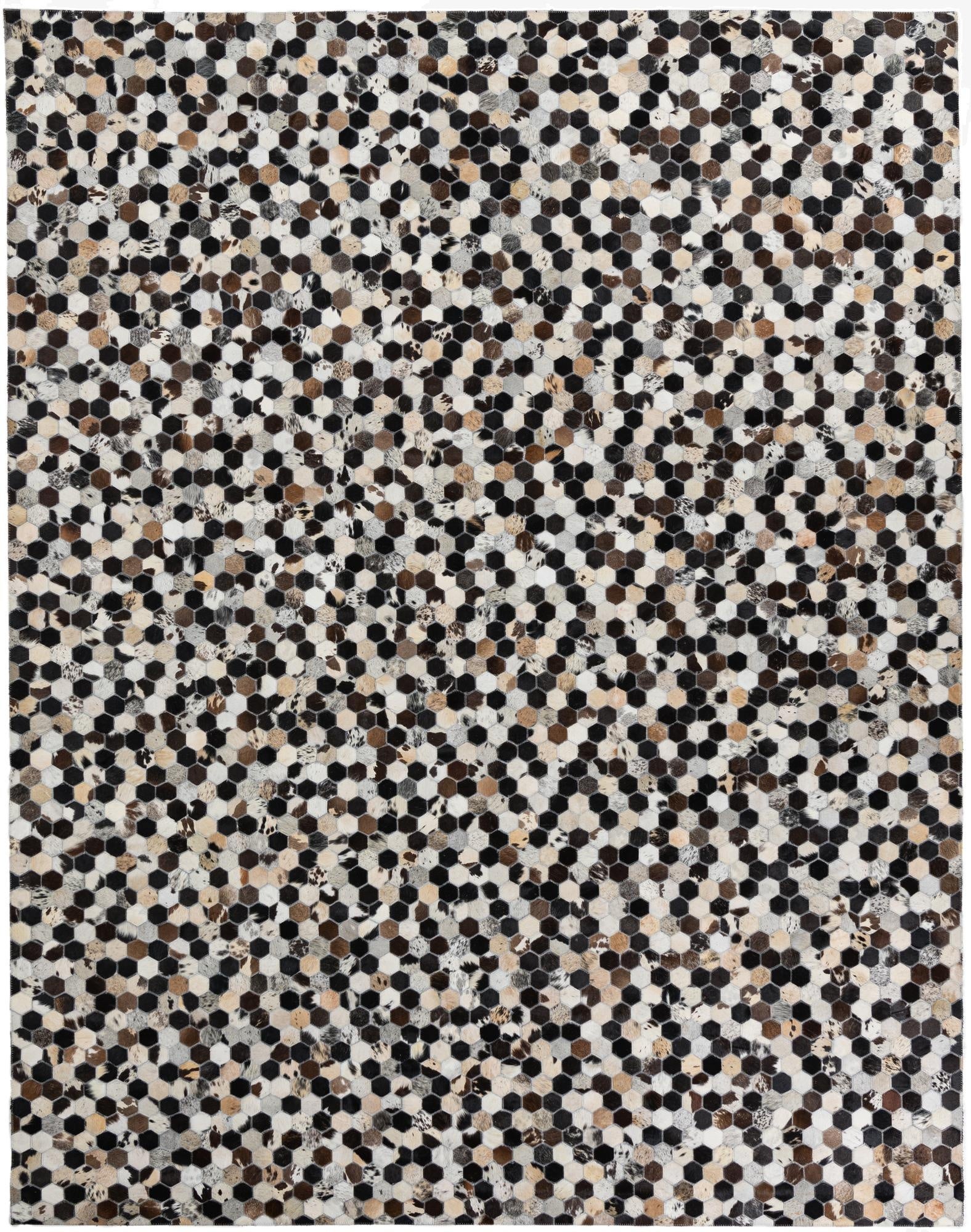 8' x 10' 1 Cowhide Leather Rug