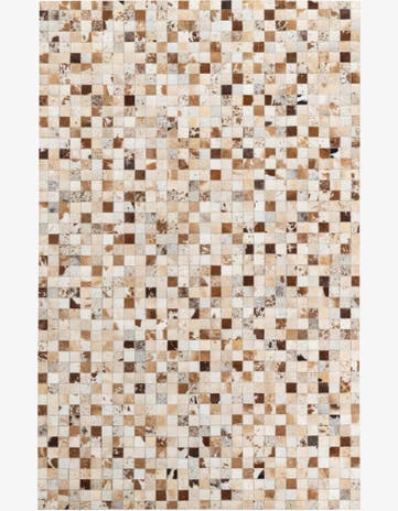 5' x 8' Cowhide Leather Rug