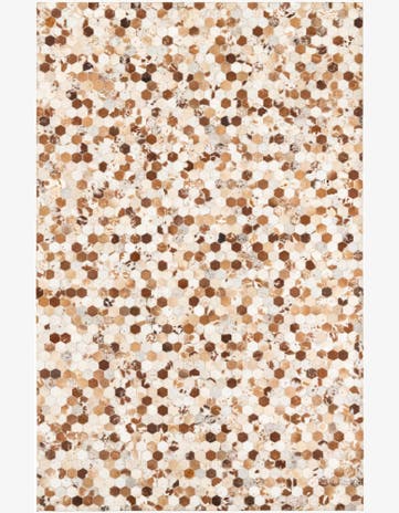 5' 2 x 8' 1 Cowhide Leather Rug