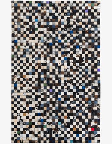 5' x 8' Cowhide Leather Rug