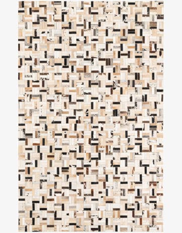 5' x 7' 10 Cowhide Leather Rug