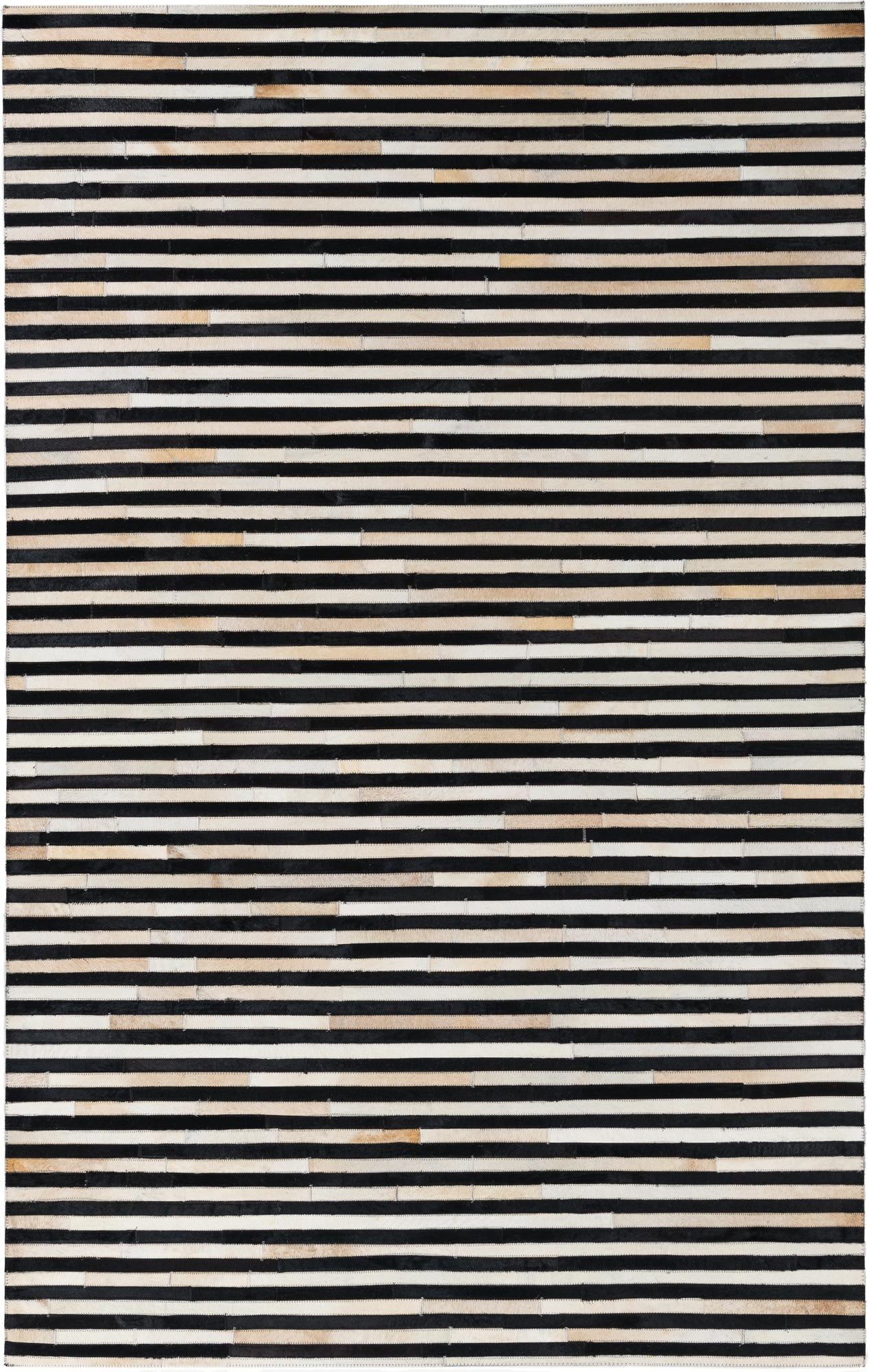 5' 1 x 8' Cowhide Leather Rug