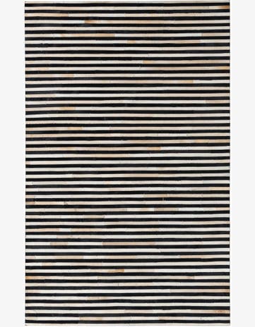 5' 1 x 8' Cowhide Leather Rug