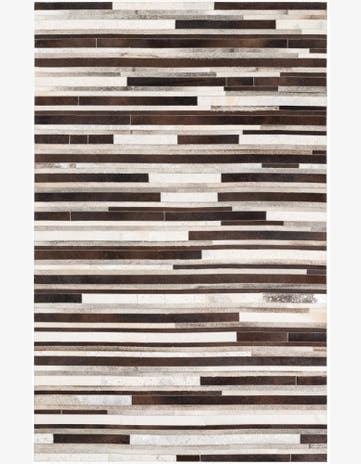5' 1 x 8' Cowhide Leather Rug
