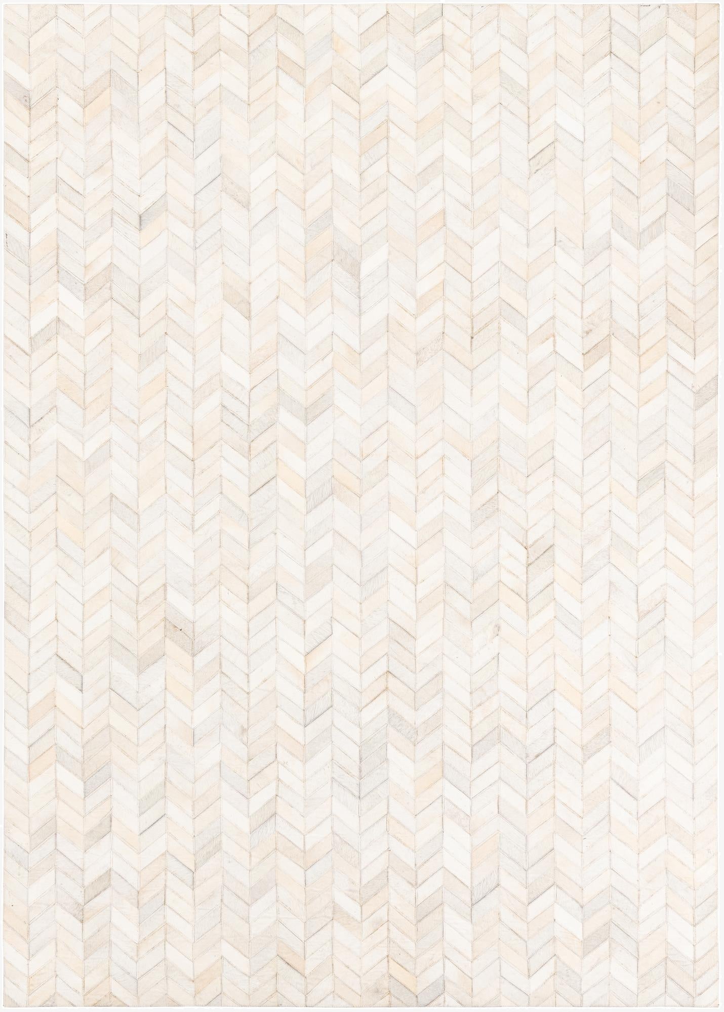 5' 3 x 7' 5 Cowhide Leather Rug