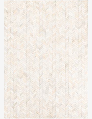 5' 3 x 7' 5 Cowhide Leather Rug