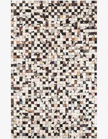 5' x 8' Cowhide Leather Rug