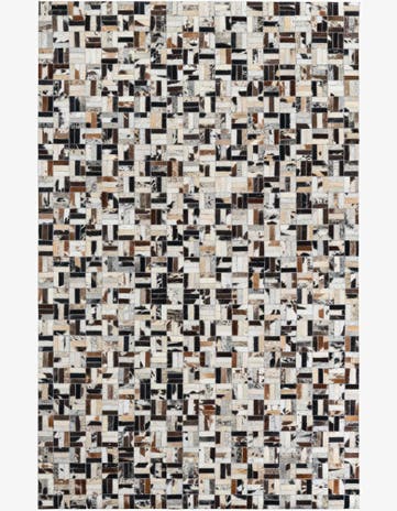 5' x 7' 10 Cowhide Leather Rug