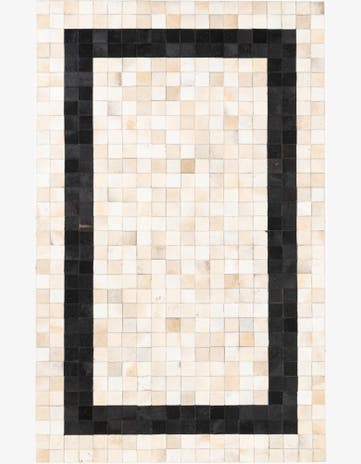 5' x 8' Cowhide Leather Rug