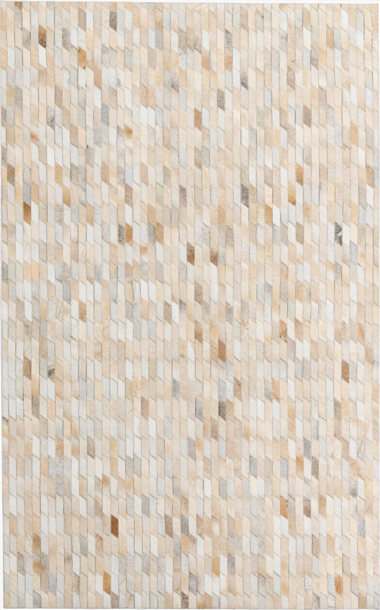 5' 1 x 8' 1 Cowhide Leather Rug