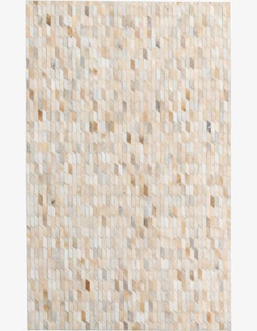 5' 1 x 8' 1 Cowhide Leather Rug