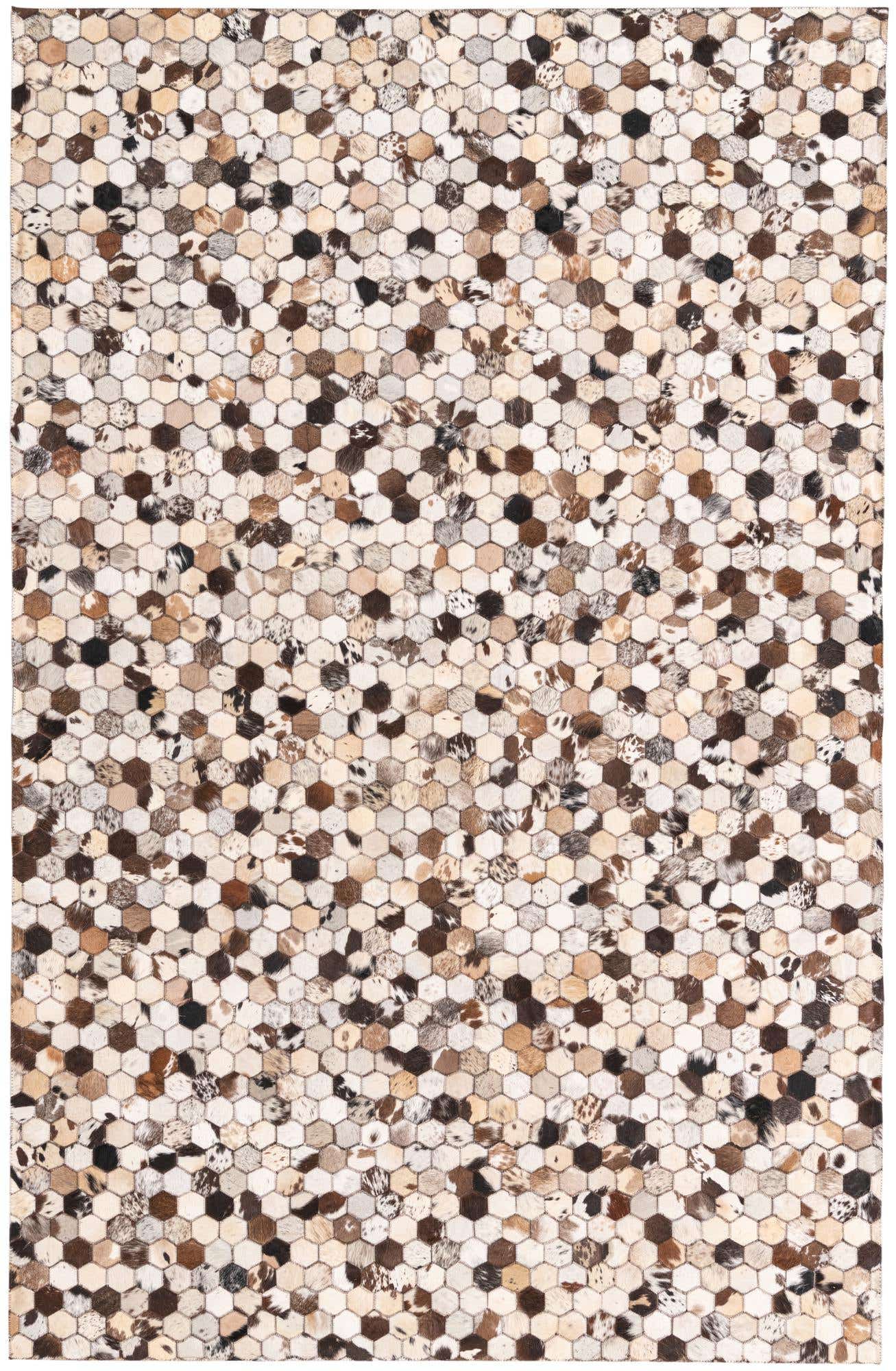 5' 2 x 8' 1 Cowhide Rug
