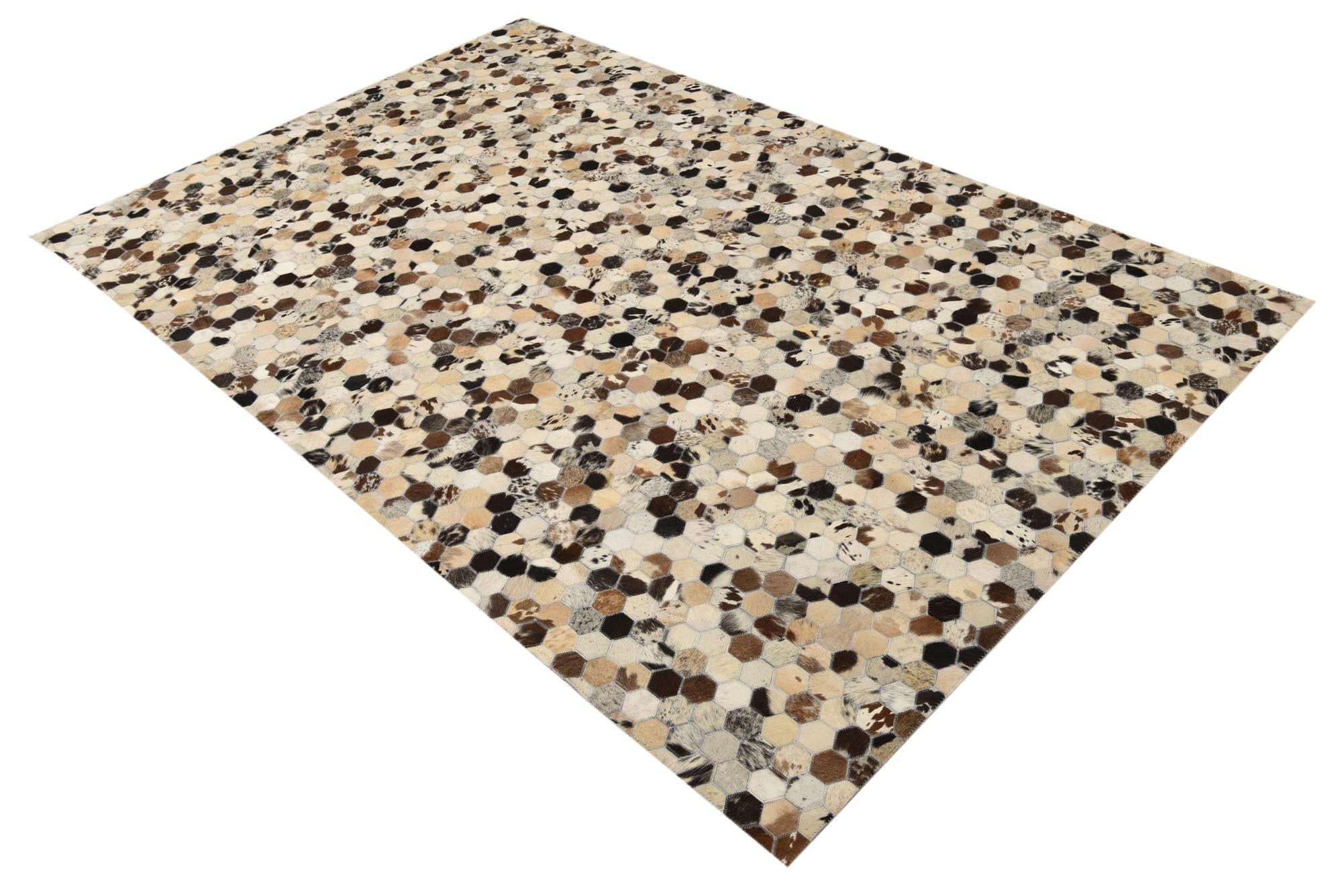 5' 2 x 7' 10 Cowhide Rug